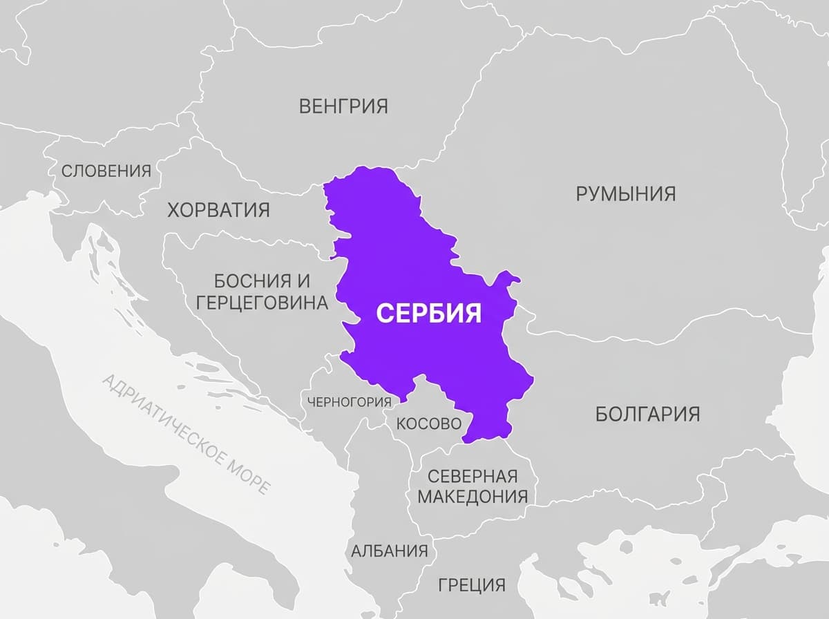 Карта Сербия